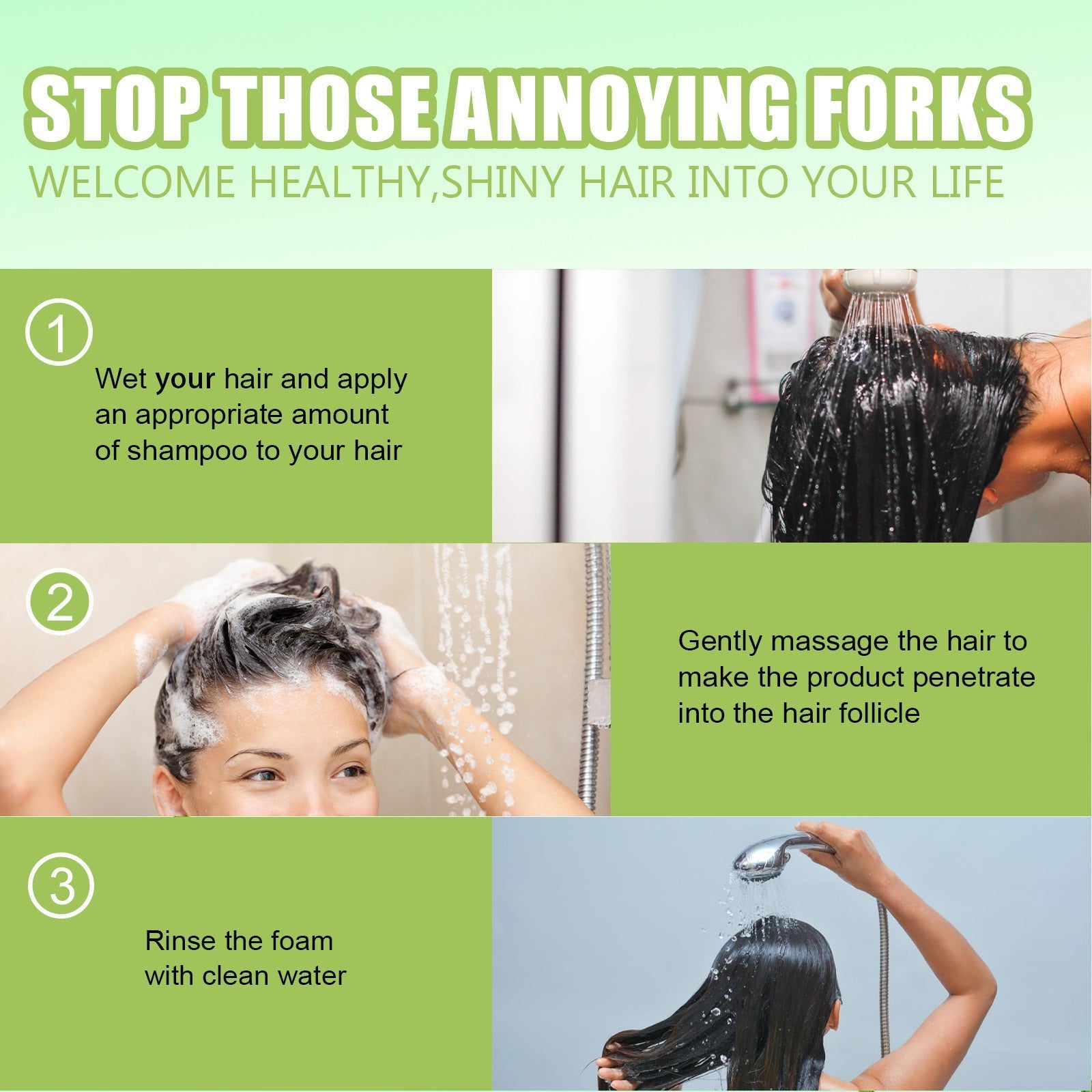 Rosemary Mint Shampoo Moisturizing Supple Hair Repair Dry